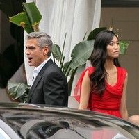 George Clooney on the set of a Mercedes Benz E300 L advert photos | Picture 78327